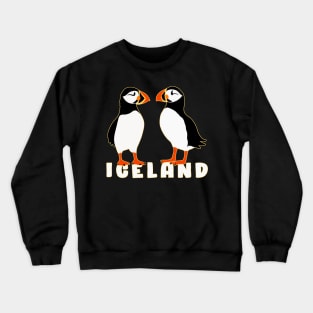 Puffin Cute Birds from Iceland Souvenir Crewneck Sweatshirt